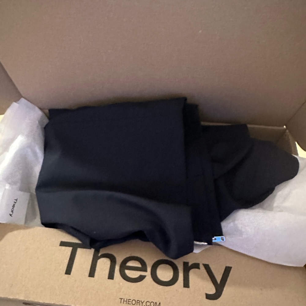 NWT Theory Hazelton Zip Jacket in Stretch Wool Navy - Picture 6 of 6